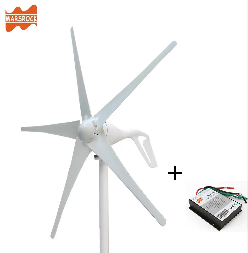 5 white blades AC12V/24 V 400W ветряной генератор небольшая ветряная мельница для домашнего использования, соответствует требованиям европейских директив, в частности касательно содержания вредных веществ - Цвет: 5 white blades