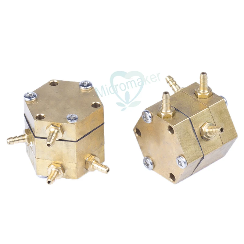 Стоматологический шестигранный водяной воздушный клапан медь 3 мм 4 разъема