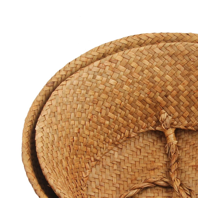 Бытовой складной натуральный водоросли Плетеный горшок для хранения садовая