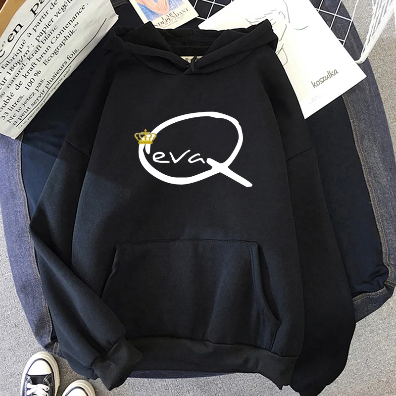 

Eva Queen Hoodie Anime Hoodies Loose Sweatshirts Long Sleeve Pullover Winter Warm Women's Clothes Men's Long Sleeve Clothing