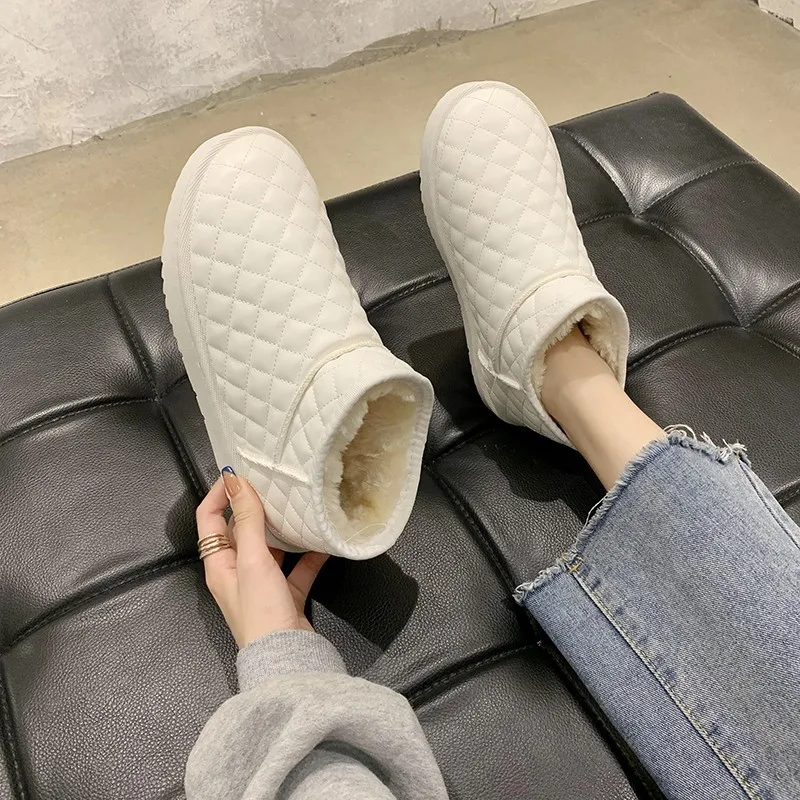 Плюшевые и утолщенные зимние сапоги Женская Новинка Осень-зима 2021 обувь на