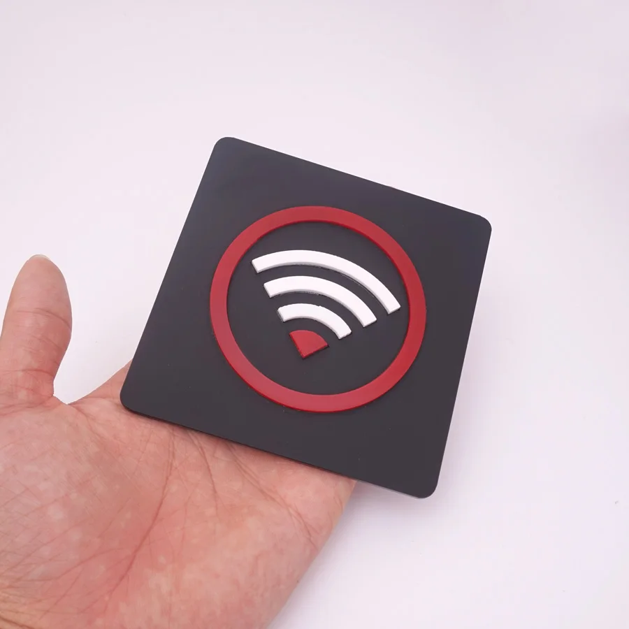 Черный логотип Ban WIFI знак без дыма индикатор фотографии для общественного