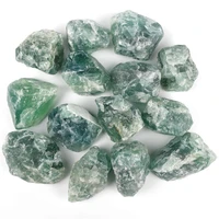 1pcs natural green flourite irregular minerals crystals quartz raw healing stones specimen home decor