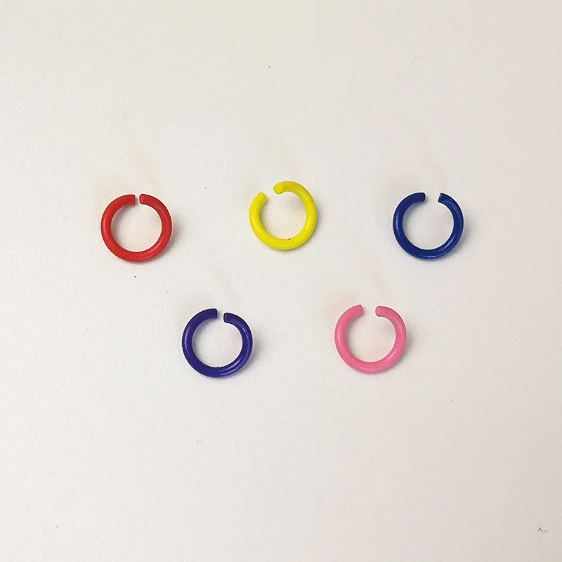 

100pcs/Lot 8mm Colorful Metal Single Loops Jump Rings Split Ring connector for Diy Jewelry making Accessories Wholesale Supplies