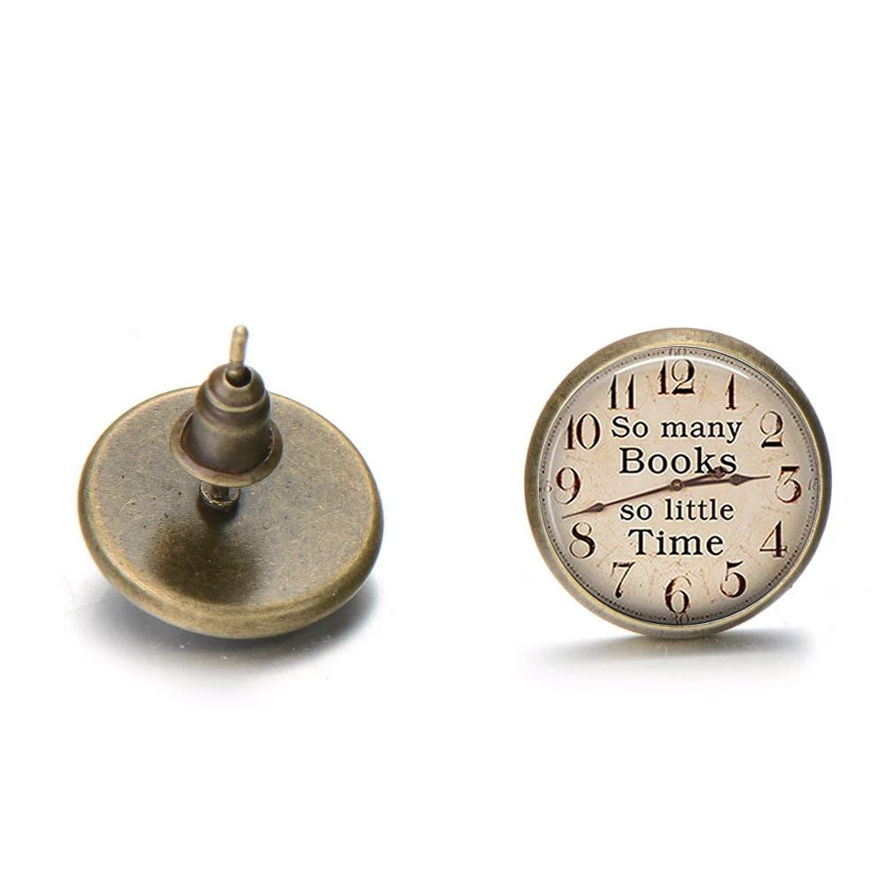 Винтажные серьги-гвоздики SONGDA в стиле стимпанк с принтом старых часов так много