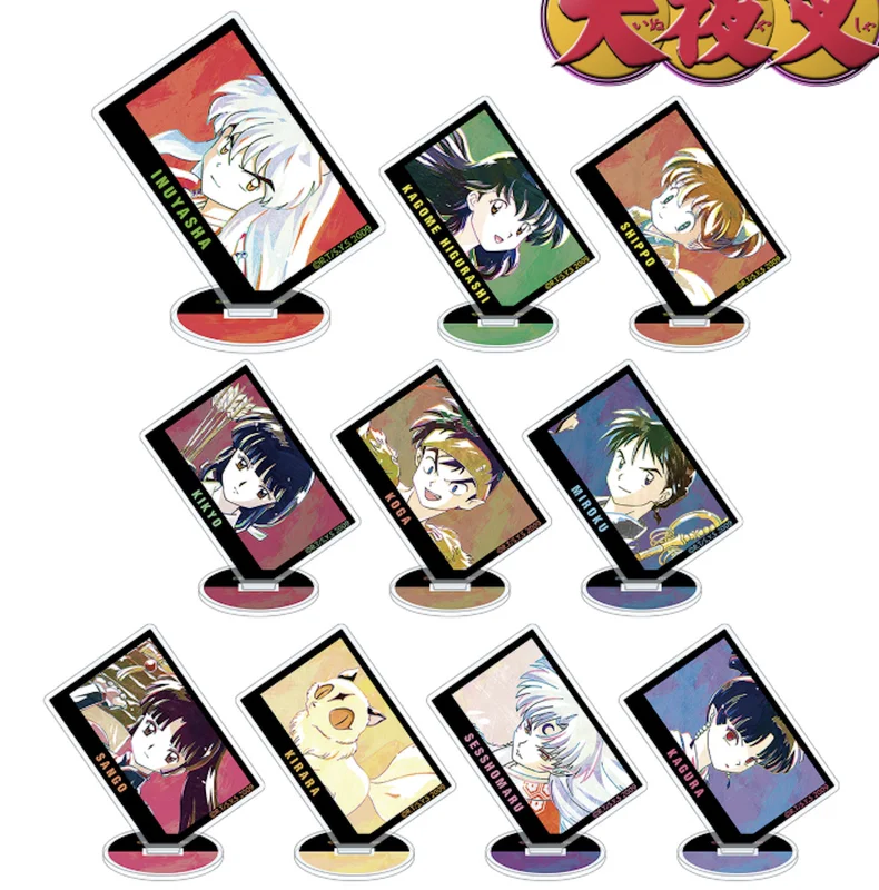 

Anime Inuyasha Sesshoumaru Higurashi Kagome Miroku Square Acrylic Stand Figure Modal Plate Display Cosplay Table Decor Gift Toy