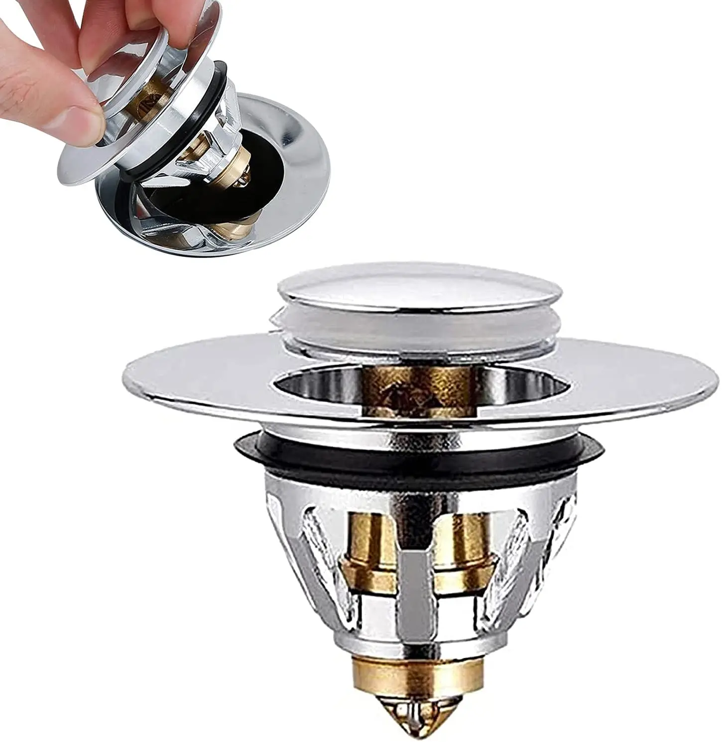 

Stainless Stee Drain Filter Bullet Core Push Type Deodorant Plug Bathroom Kitchen Accessories Basin Sink Pop Up Stopper