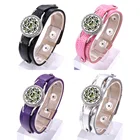 Новый Изысканный кожаный браслет стразы отделка сердце эфирное масло диффузор медальон женское очаровательное ювелирное изделие