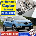 Автомобильные аксессуары для Renault Captur, защита порога, педаль, стильная наклейка из нержавеющей стали 2021, 2020, 2019, 2018, 2017, 2016, 2015
