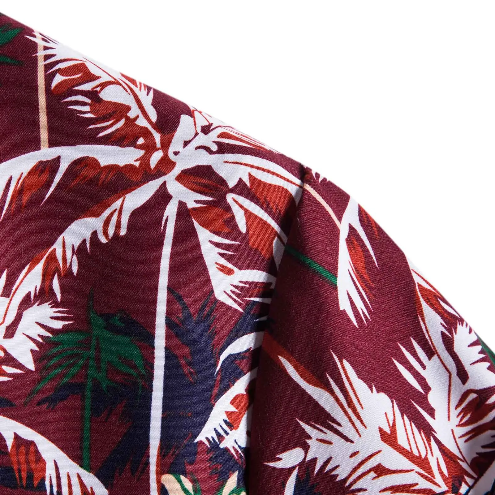 

Men Shirts Spring Summer Casual Slim Printed Short Sleeve Beach Shirts Top Blouse Fashion Male Casual Beach Wear Clothes 2021