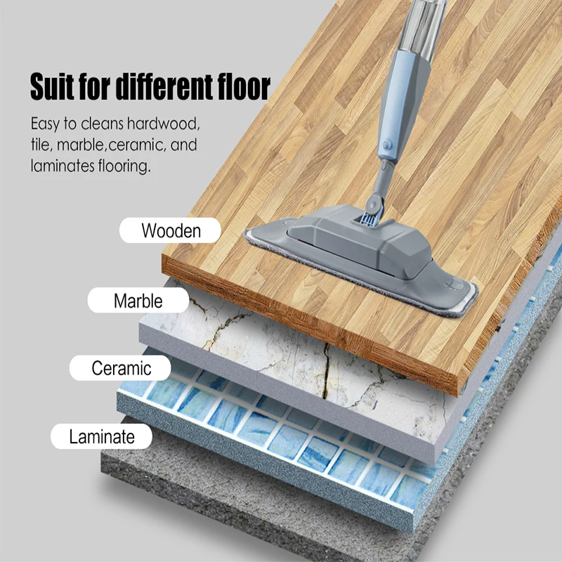 3 в 1 воды ручной спрей Швабра набор со щеткой Magic с быстрой развертки для мытья