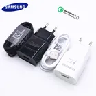 Оригинальное быстрое зарядное устройство samsung 12 В2017 а QC3.0, адаптер USB TYPE C, кабель для Galaxy S8 S9 S10 A3A5A7 2018 A6A9 STAR Note 8