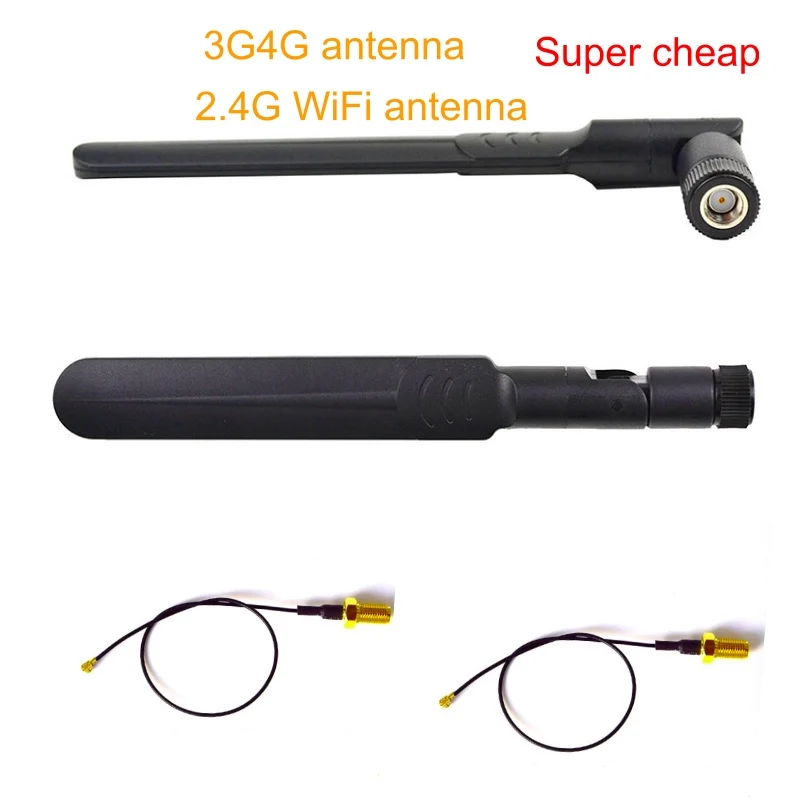 2 4 ГГц x 5dBi 3g4g WiFi антенна SMA беспроводной маршрутизатор RP + 2x10 см U.fl/кабель