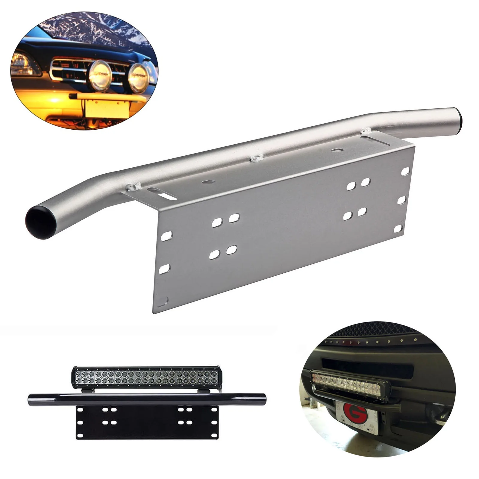 Универсальный кронштейн для крепления номерного знака на передний бампер