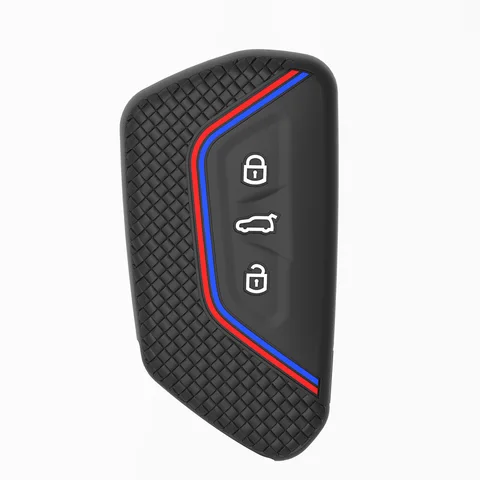 Чехол для ключей силиконовый с 3 кнопками и дистанционным управлением для Skoda A8, Volkswagen Golf 8, Seat Leon Mk4, 2021