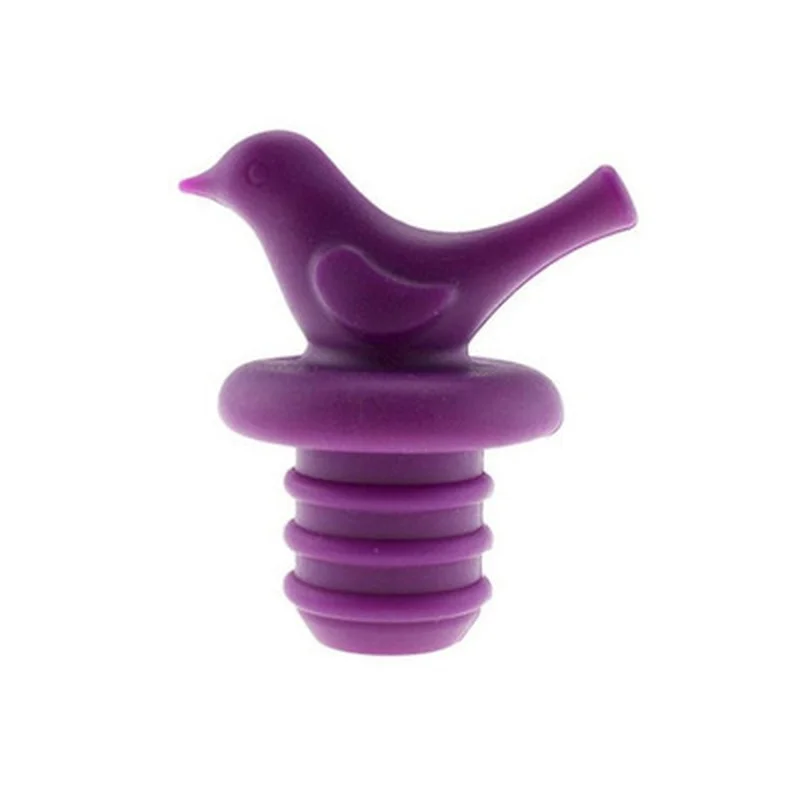 

1PC Creative Bird Design Wine Stopper Silicone Wine Cork Stopper Plug Cover Bottle Caps Bottle Stopper Wine Pourer Stoppers