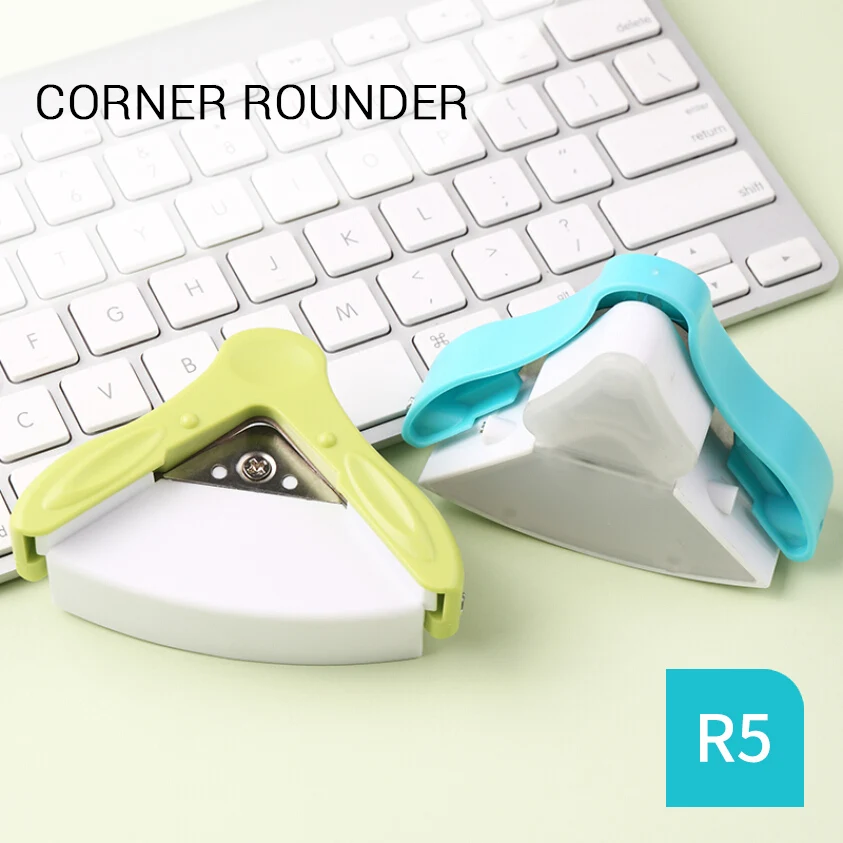 Металлический угловой круглый плоский Дырокол R5 5 мм ID фото карточки бумаги