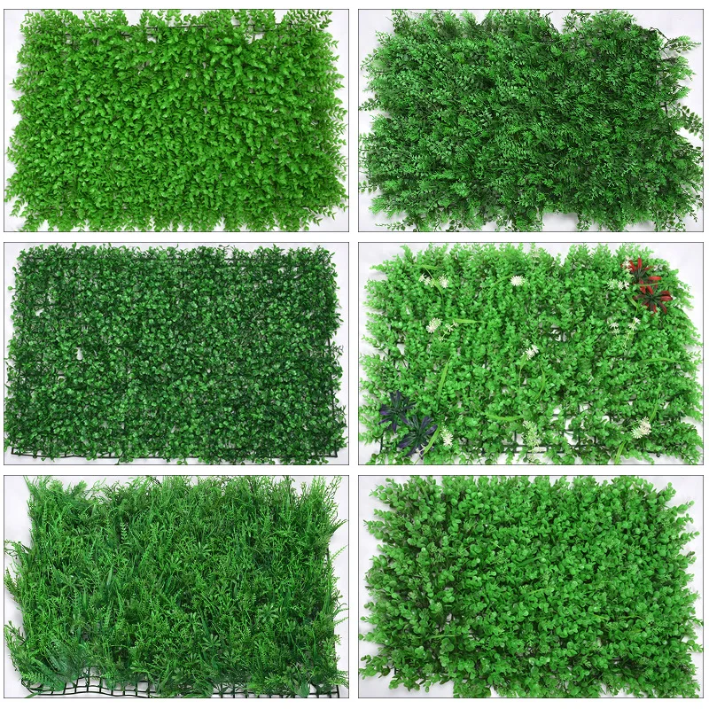 

Artificial 40*60 Plants Green Wall Panel Lawn Carpet Landscaping Decor For Home Outdoor Wedding Backdrop Turf Grass DIY