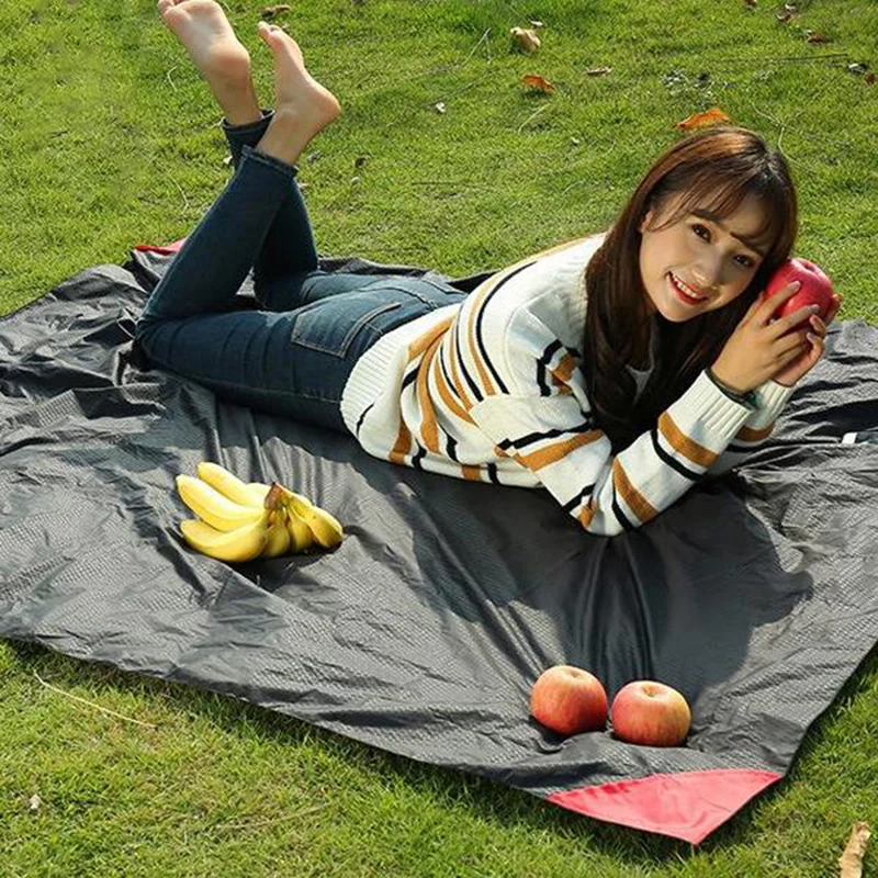

Pocket Blanket Picnic Beach Hiking Camping Water Resistant Moisture-proof Nylon Picnic Mat EDF88