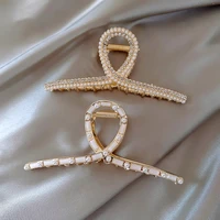 2021 new elegant pearl hair clip female korean fashion back of head clip large shark clip simple star hair accessories for woman