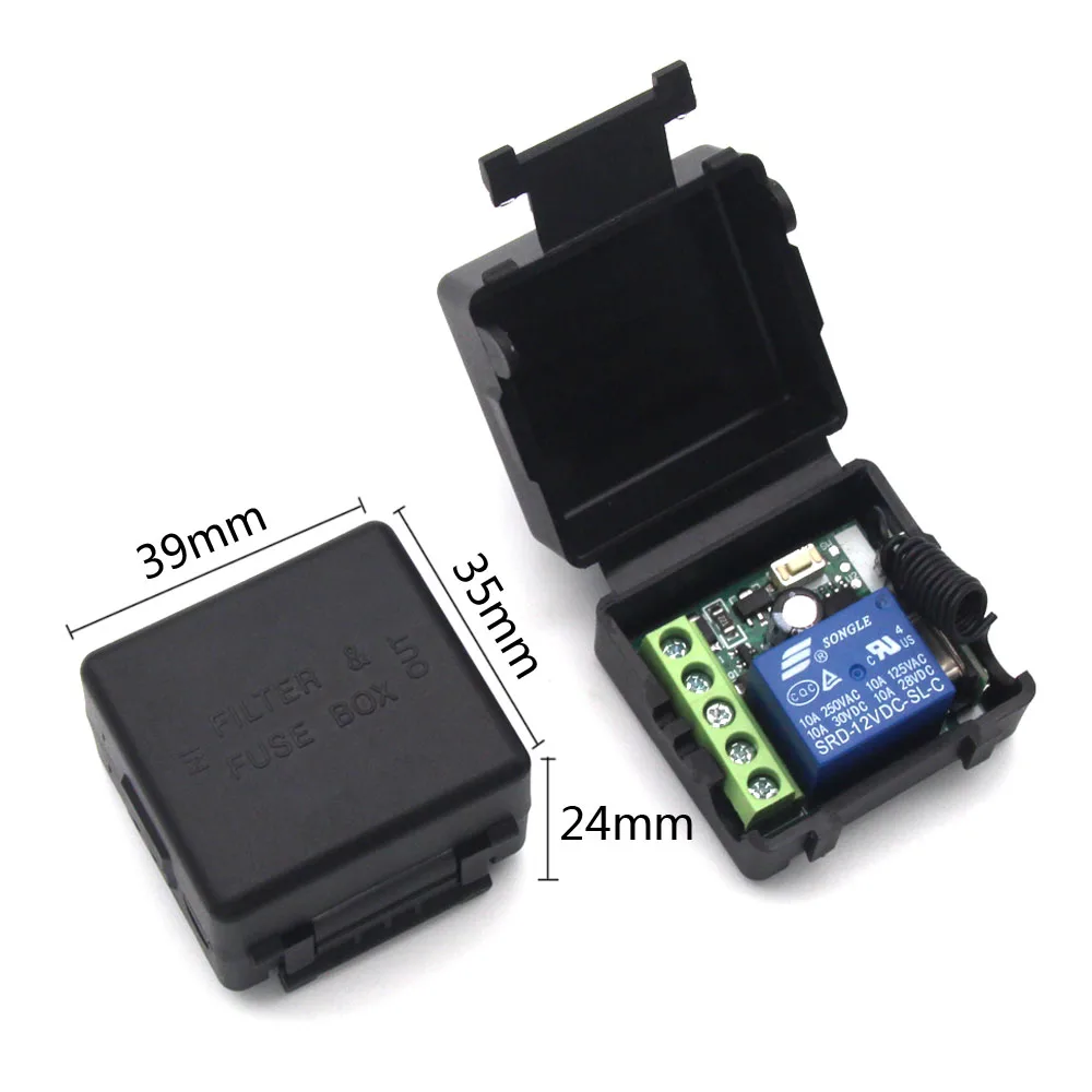 DC 12V Single Channel Relay Module RF Wireless Switch Receiver + Remote Control Transmitter DIY Kit | Электроника