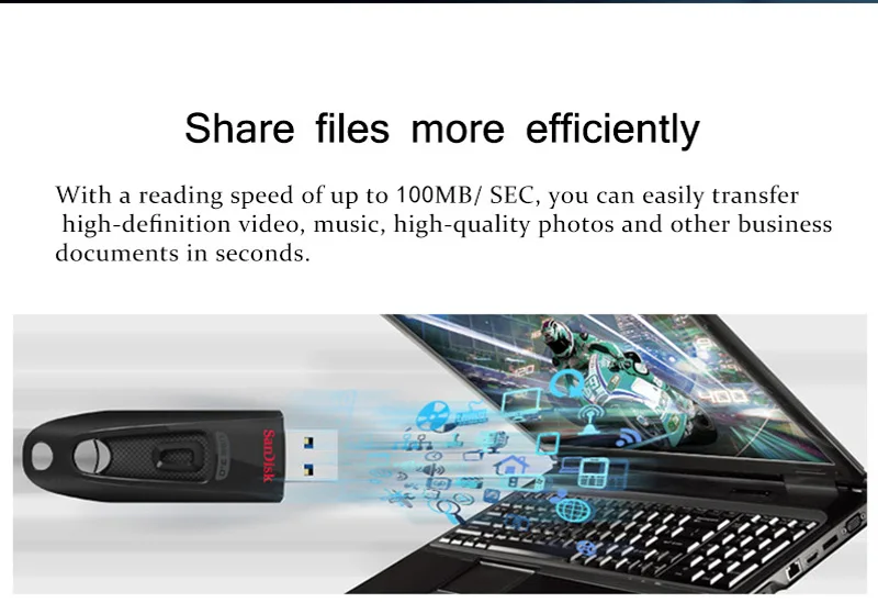 SanDisk CZ48 USB мини флеш-накопитель 16 ГБ 32 ГБ флеш-накопитель 64 ГБ 128 ГБ 256 ГБ USB 3,0 карта памяти флешка