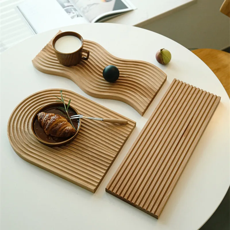 Cutelife Ins Nordic Table Wooden Storage Tray Coffee  Wine Food Cake Kitchen Organizer Jewelry Serving  Decoration Home