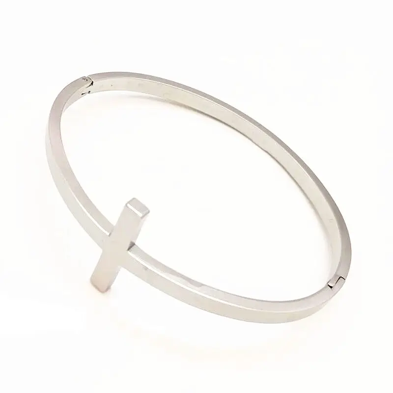 Классические браслеты LOOKER с крестом цвета розового золота из нержавеющей стали