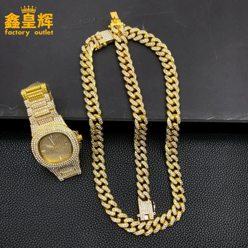 Мужское хип хоп ожерелье модное серебряное Куба длинное 60 см очаровательное wo