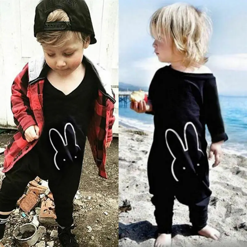 

New Boy's Girl Baby Long Jumpsuit Romper Bodysuit Cotton Clothes Outfit Kids
