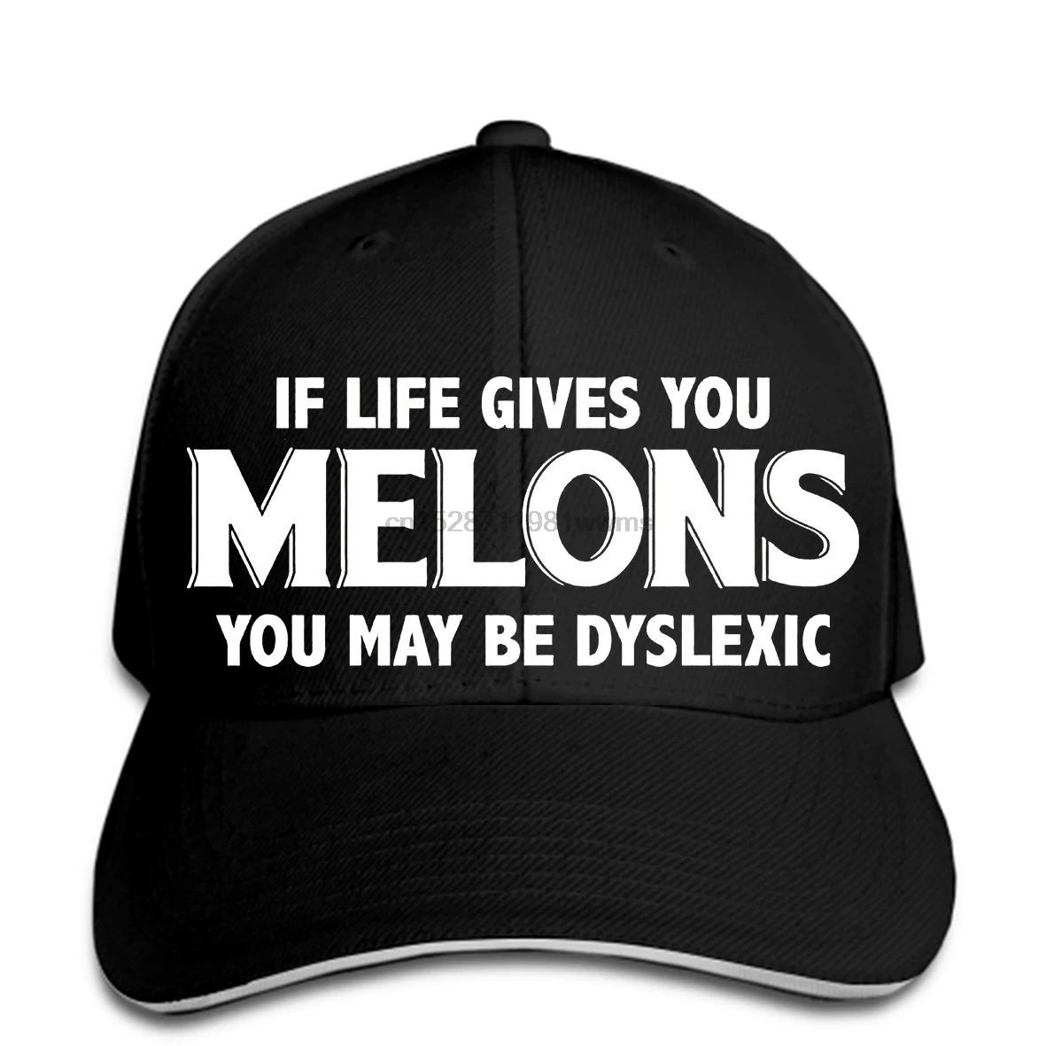 Если жизнь дает вам мелоны Смешные DYSLEXIC лозунг бейсбольная кепка с принтом