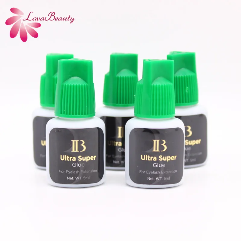 

5 бутылок I-beauty ультра супер клей IB Наращивание ресниц Клей 5 мл, 2 сек быстрое высыхание фотоклей зеленая крышка