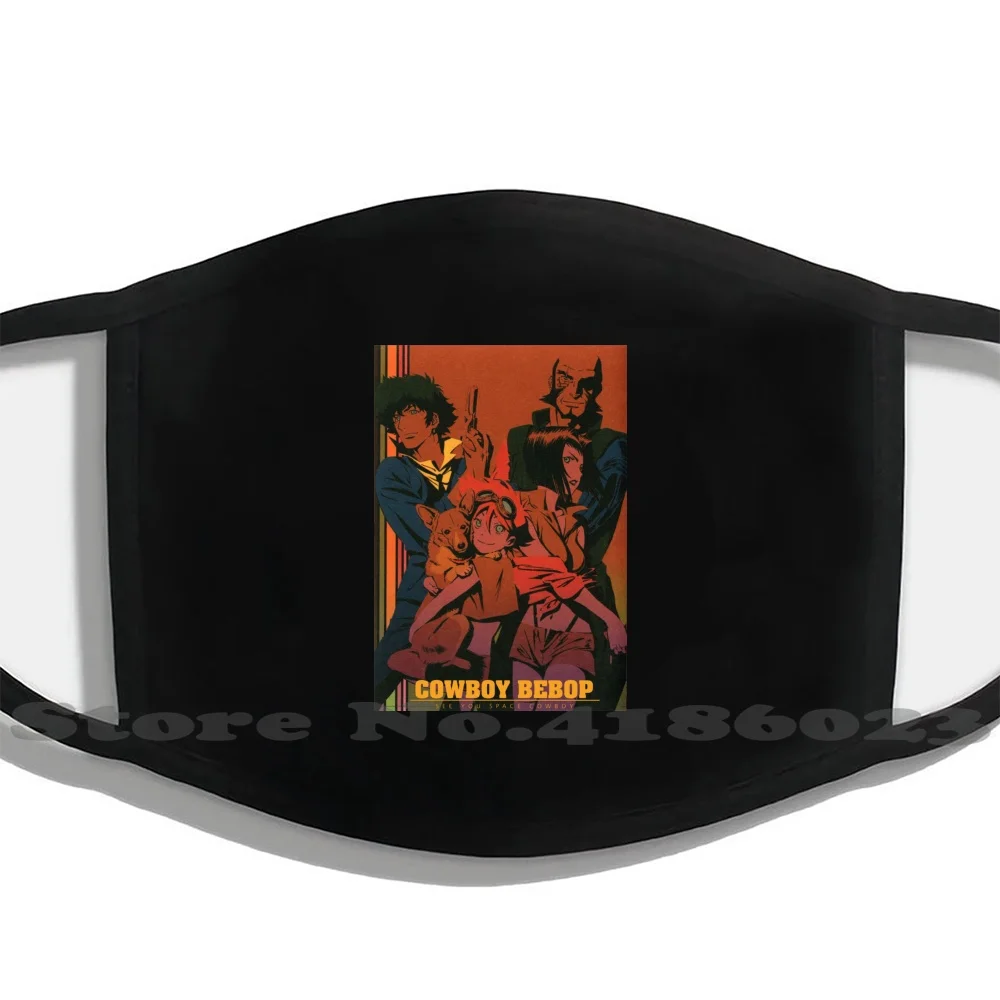 

Космический ковбойский принт Bebop, моющийся, дышащий, многоразовый, хлопковая маска для губ Cowboy Bebop Faye