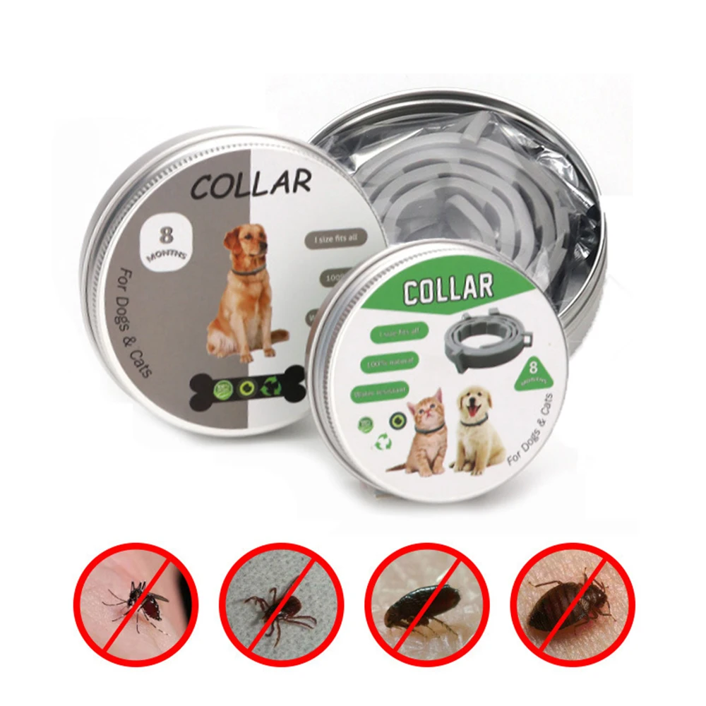 

Pet Vitro Insect Repellent Collar Protects Health Cat Dog Prevents Outdoor Flea Lice Mosquito Bites Adjustable Rubber Necklet