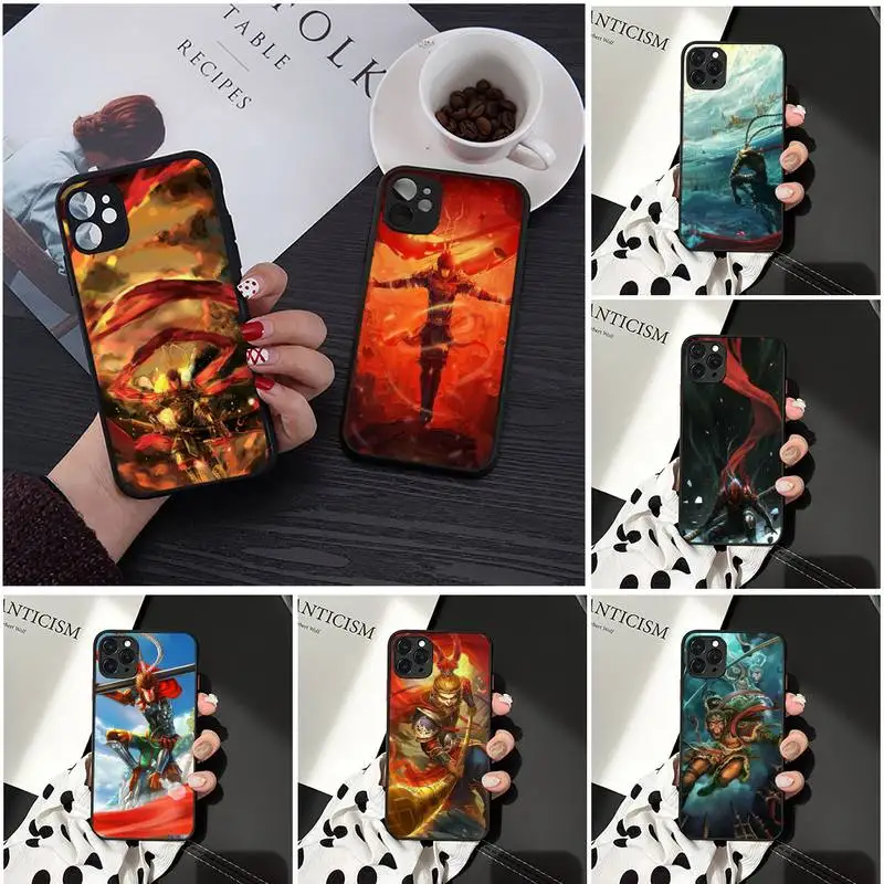 

Monkey King Sun Wukong Phone Case Matte Transparent for iPhone 7 8 11 12 s mini pro X XS XR MAX Plus cover funda
