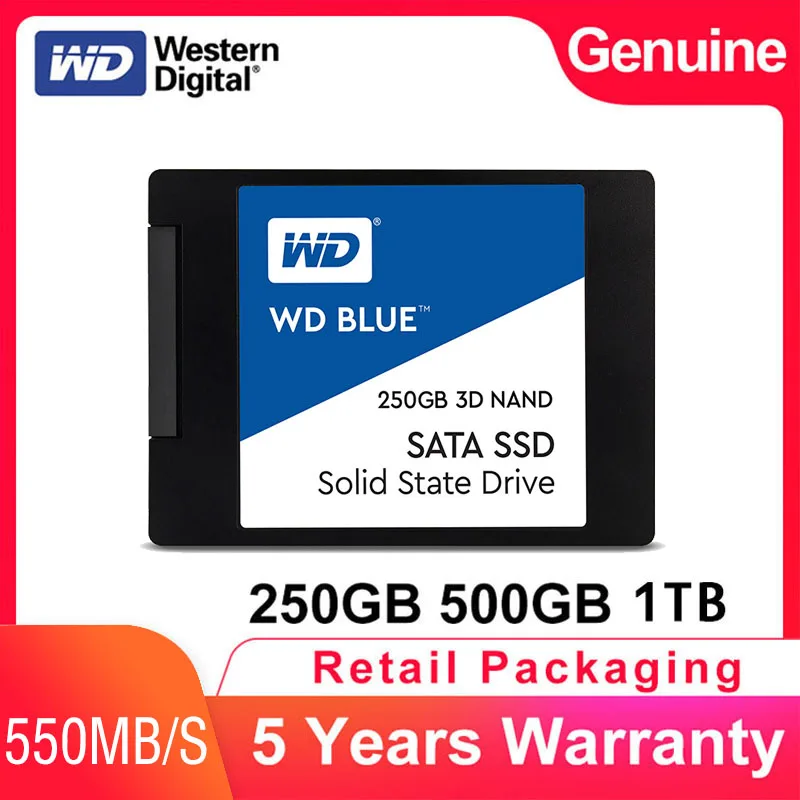 High Quality WD Blue SSD 250GB Internal Solid State Disque 500 GB SATA3 2.5