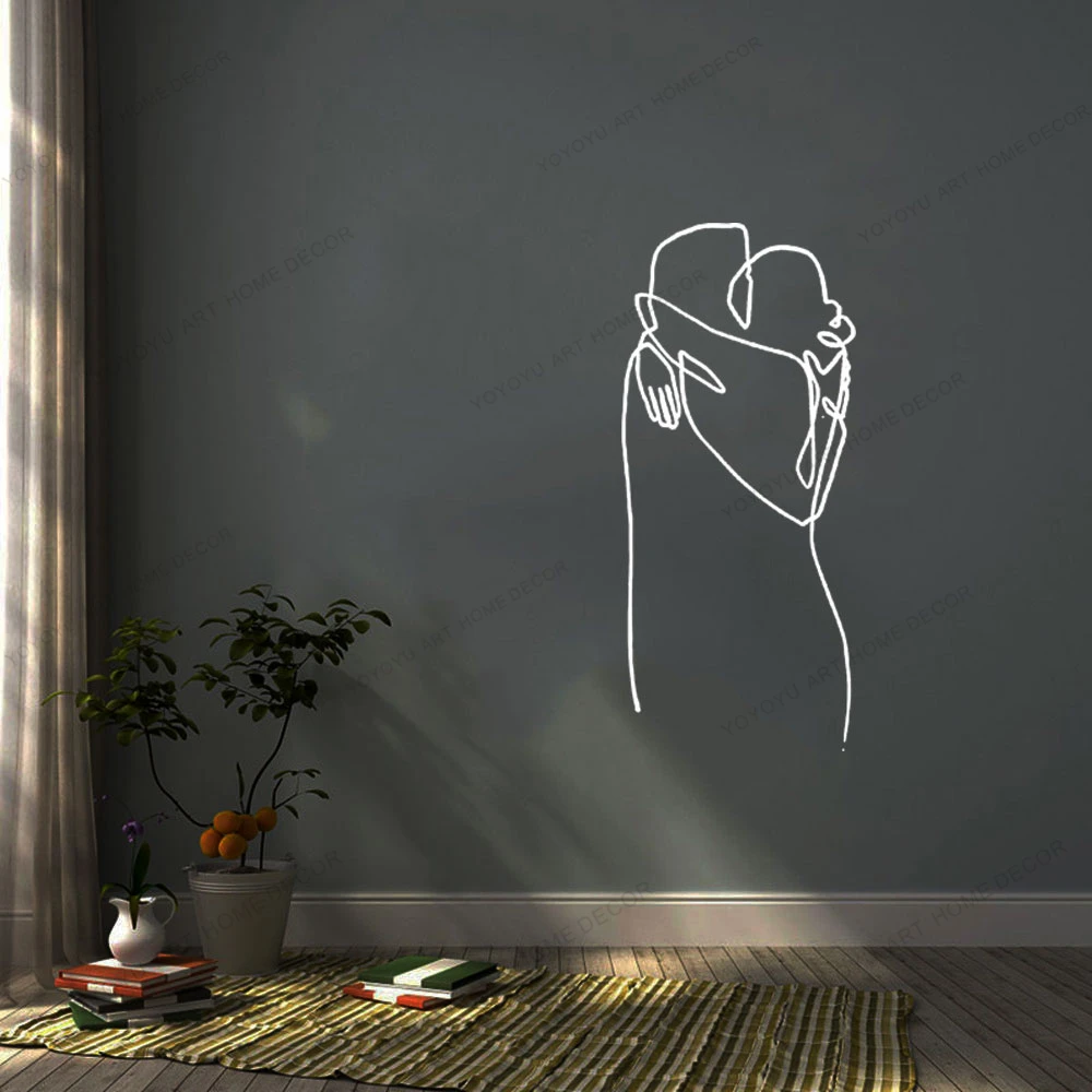 Настенная Наклейка с изображением линий пары для домашнего декора, гостиной, модные настенные наклейки, Съемные Фрески на День святого Валентина, стены CX1574 Настенная Наклейка с изображением линий пары для домашнего декора, гостиной, модные настенные наклейки, Съемные Фрески на День святого Валентина, стены CX1574