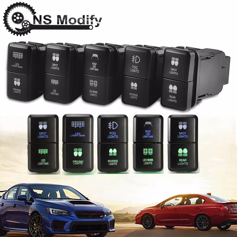 NS Modify 12V двойной точечный туман для вождения крыши задний светодиодный