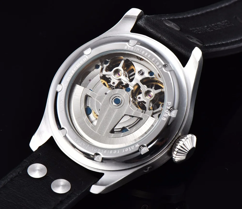 Corgeut 47 мм чехол мужские часы автоматические PVD Storage Tourbillon механические D18|Мужские