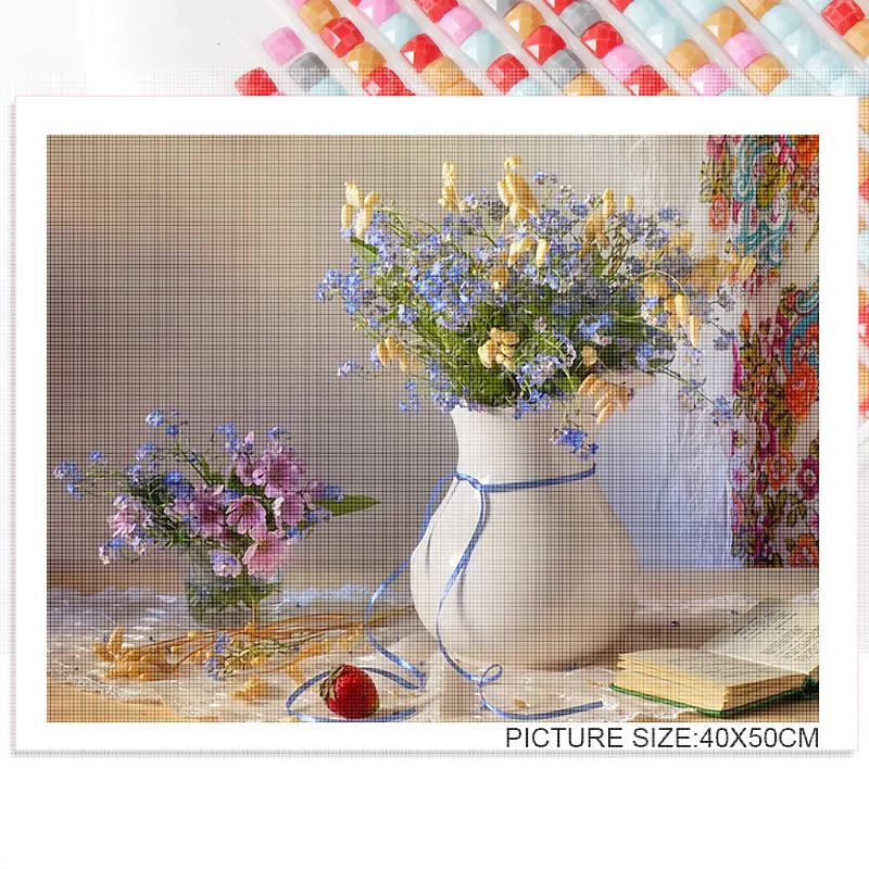 

Diy Diamond Decoration Painting Cake Lavender Meat Skewers Bread Square Diamond Round Diamond Customizable Wall Art Decoration