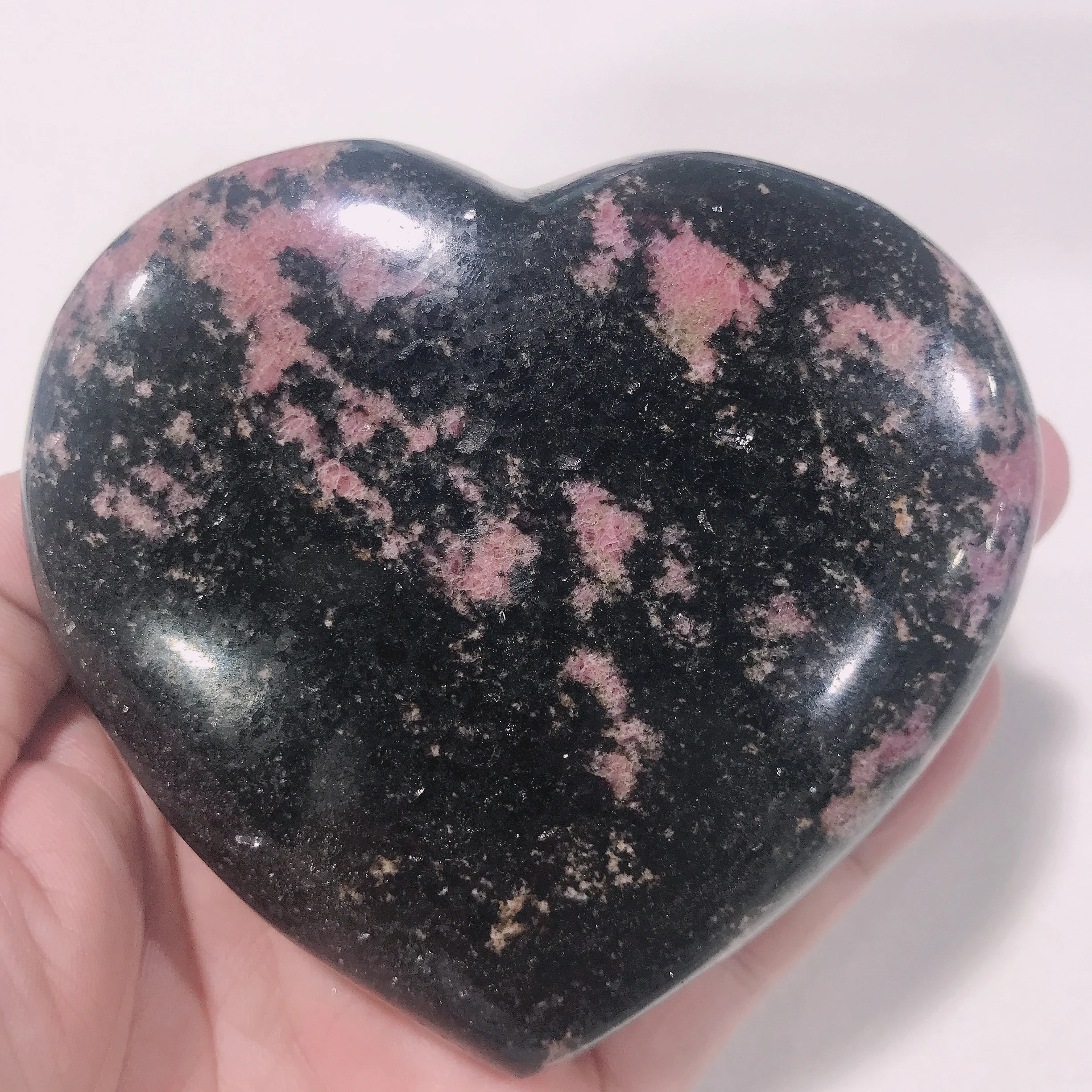 

Natural crystal quartz stone rose red heart shaped energy Reiki living room home office accessories aquarium decorative gems 1PC
