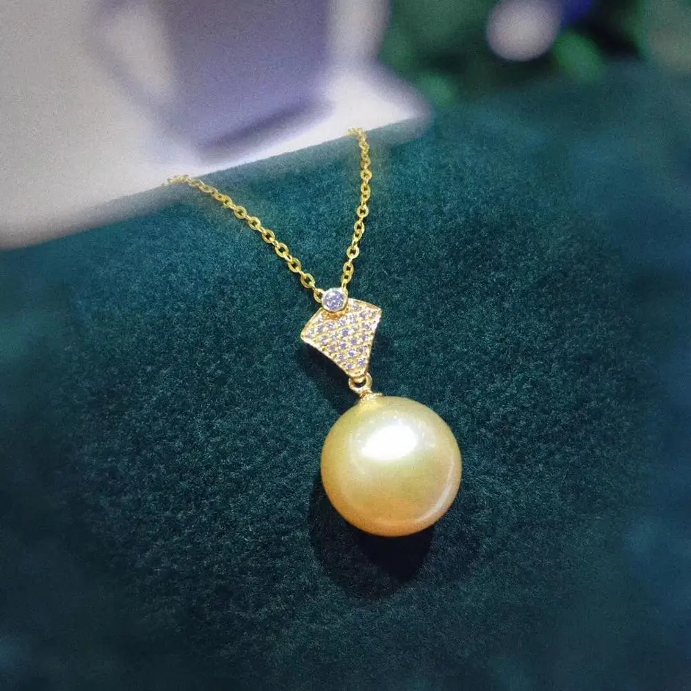 

Nice Quality 18K Gold Pendant Mountings Settings AU750 Jewelry Findings for Pearls Coral Agate Crystal Beads Stones