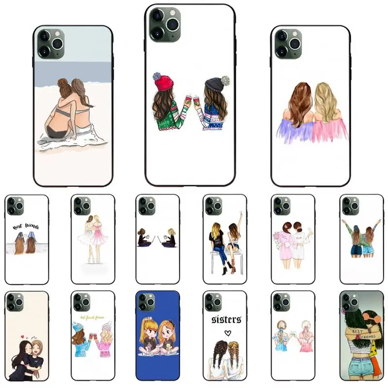 

Girls Best Friend Phone Case for iPhone 11 12 mini pro XS MAX 8 7 Plus X XS XR
