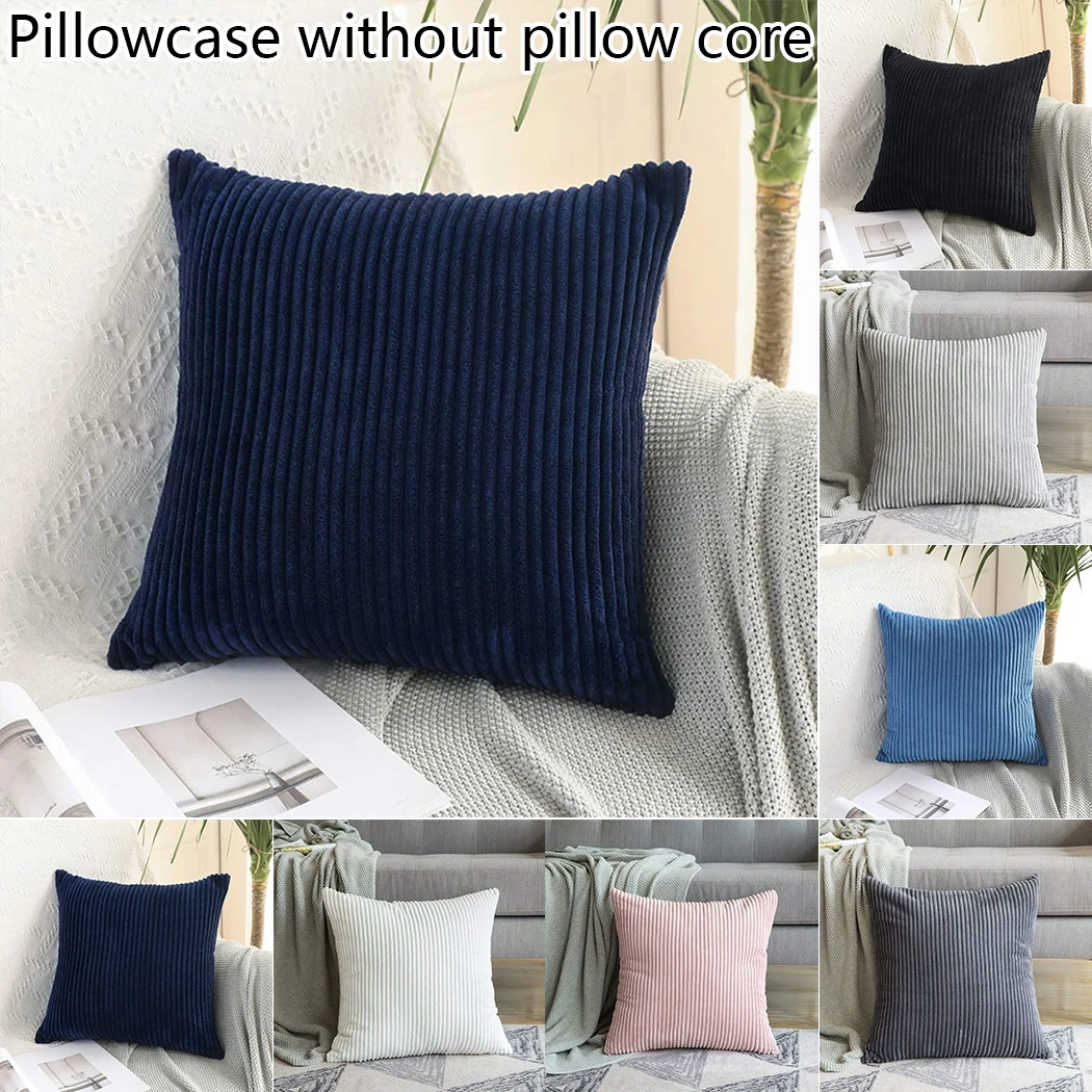 

Home Pillowcase 45cm Modern Corduroy Pillow Case Sofa Waist Cushion Solid