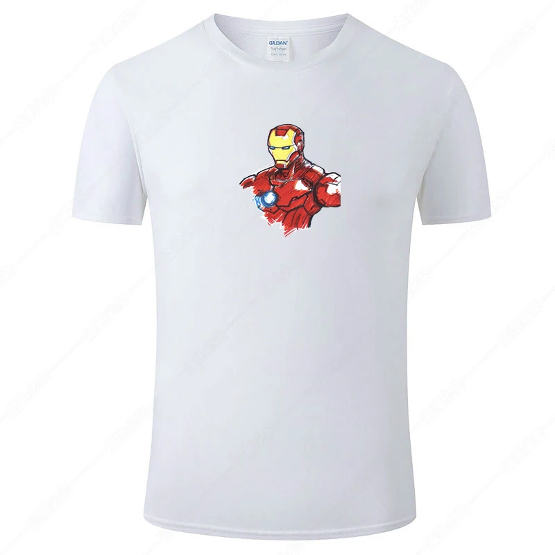 Новинка 2021 модная футболка Marvel с принтом Железного человека для мужчин и женщин