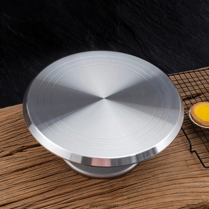 

10" Cake Decorating Turntable Round 360 Rotating Stainless Steel Cake Stand Platform Household Revolving Cake Tools Wholesales