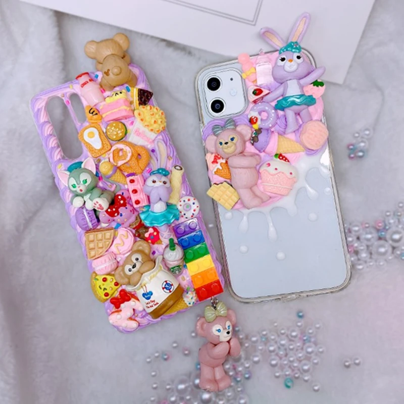 Чехол сделай сам для iphone 11 pro чехол телефона с милым медведем ip 7/8 plus 6/6s + iPhone X/XS MAX XR