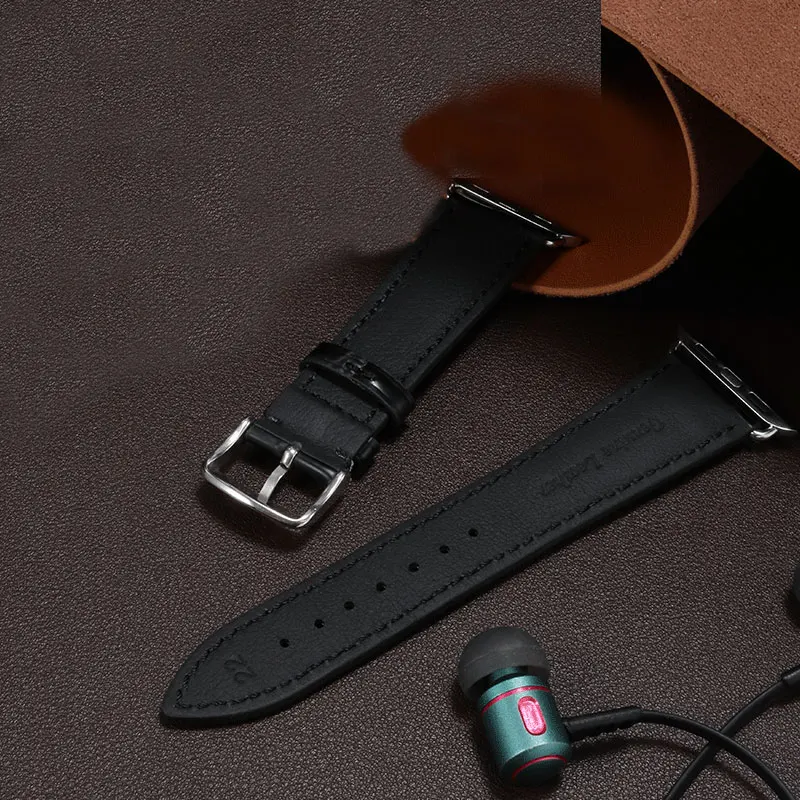 Сменный ремешок для часов из натуральной кожи спортивный Apple watch 1 2 3 4 40 /44 мм 38/42