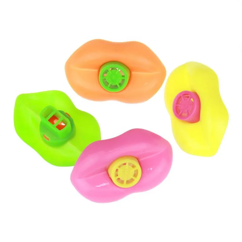 

2022 New Colorful Mouth Lip Whistles Children Noise Maker Toys Gift Bag Filler Toy Birthday Party Favor