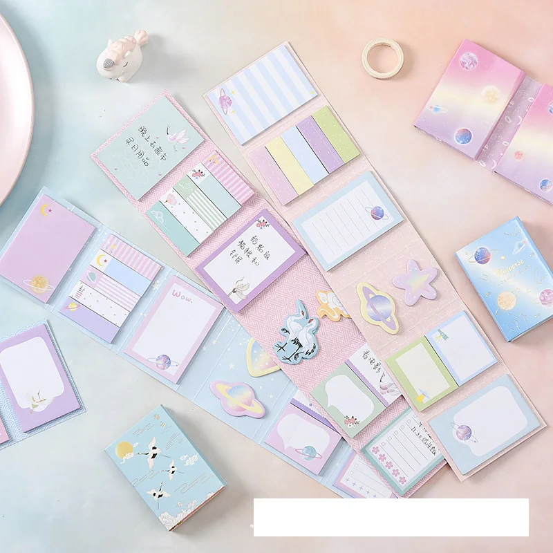 1 шт. милый Kawaii Melody 6 складной блокнот для заметок Липкие заметки закладки для блокнота подарочные канцелярские товары